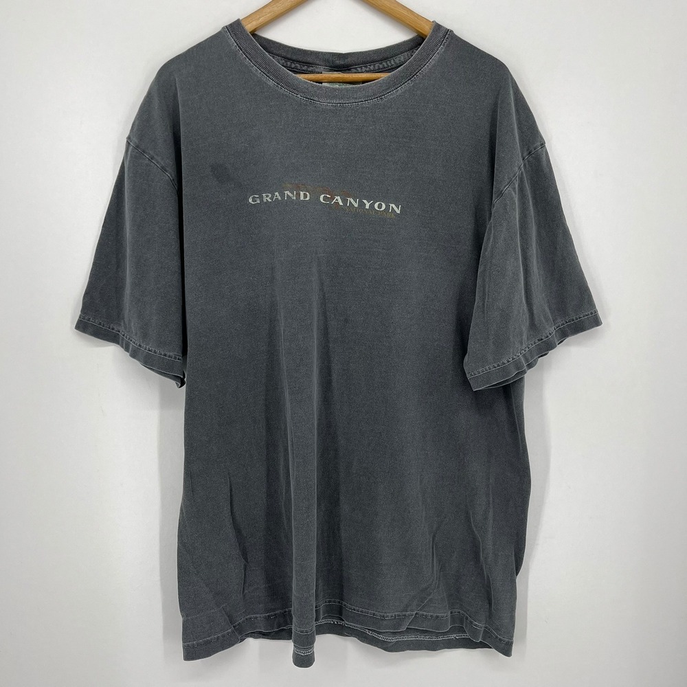 Fred Harvey Trading Co Grand Canyon National Park Graphic Tee Gray Mens XL Vtg